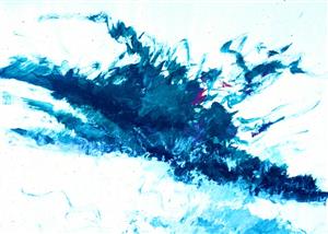Acrylic landscape sketch 1970